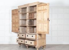 Monumental 19thC English Pine Housekeepers Cupboard - 2897710