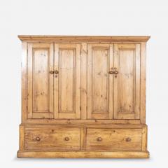 Monumental 19thC English Pine Housekeepers Cupboard - 4101801