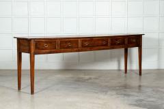 Monumental 19thC English Vernacular Fruitwood Serving Table - 3148449