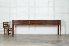 Monumental 19thC English Vernacular Fruitwood Serving Table - 3148453