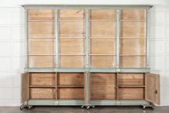 Monumental 19thC French Blue Painted Bookcase - 3031522