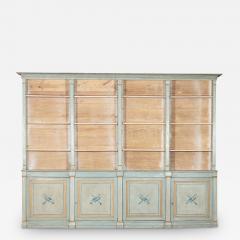 Monumental 19thC French Blue Painted Bookcase - 3033828