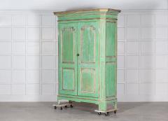 Monumental 19thC French Dry Scraped Painted Pine Armoire - 2780672