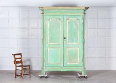Monumental 19thC French Dry Scraped Painted Pine Armoire - 2780673