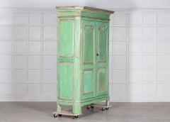 Monumental 19thC French Dry Scraped Painted Pine Armoire - 2780674