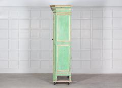 Monumental 19thC French Dry Scraped Painted Pine Armoire - 2780675