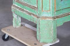 Monumental 19thC French Dry Scraped Painted Pine Armoire - 2780678