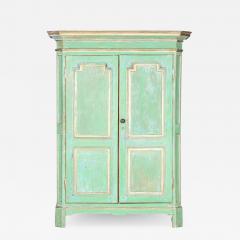 Monumental 19thC French Dry Scraped Painted Pine Armoire - 2784008