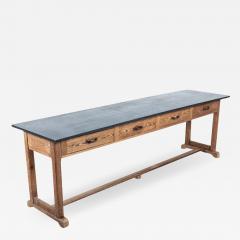 Monumental 19thC French Pine Work Trestle Table - 2417059