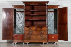 Monumental 19thC Mahogany Breakfront Wardrobe - 4257250