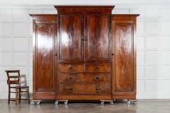 Monumental 19thC Mahogany Breakfront Wardrobe - 4257252