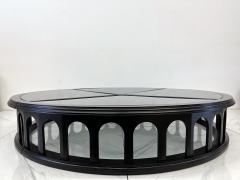 Monumental 91 Mid Century Ebonized Walnut and Glass Arcade Coffee Table - 4130302