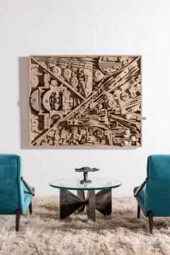 Monumental Abstract Brutalist Wall Sculpture Assemblage After Louise Nevelson - 3508518