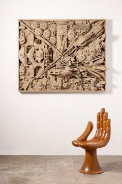 Monumental Abstract Brutalist Wall Sculpture Assemblage After Louise Nevelson - 3508519