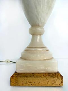 Monumental Alabaster Urn Table Lamps with Interior Lighting Wired and Working - 3513657