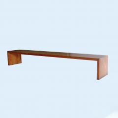 Monumental American Craft Wooden Bench 1970s - 1528916
