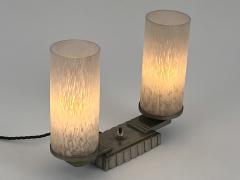 Monumental Art Deco Brass Glass Table Lamp or Desk Light France 1920s - 4719573