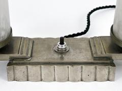 Monumental Art Deco Brass Glass Table Lamp or Desk Light France 1920s - 4719576