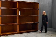 Monumental Art Deco Corner Display Cabinet Italy Mid 20th Century - 4810296