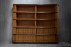 Monumental Art Deco Display Cabinet with Drawers Italy Mid 20th Century - 4758456