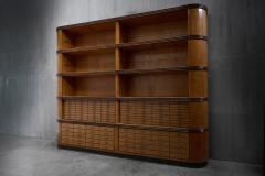 Monumental Art Deco Display Cabinet with Drawers Italy Mid 20th Century - 4758497