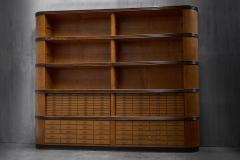 Monumental Art Deco Display Cabinet with Drawers Italy Mid 20th Century - 4758499