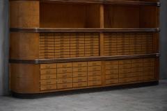 Monumental Art Deco Display Cabinet with Drawers Italy Mid 20th Century - 4758518