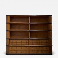 Monumental Art Deco Display Cabinet with Drawers Italy Mid 20th Century - 4759611