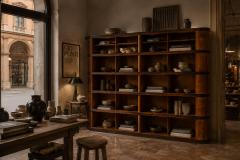 Monumental Art Deco Display Corner Cabinet Italy Mid 20th Century - 4606618