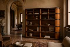 Monumental Art Deco Display Corner Cabinet Italy Mid 20th Century - 4606622