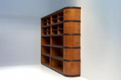 Monumental Art Deco Display Corner Cabinet Italy Mid 20th Century - 4606729
