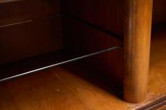 Monumental Art Deco Display Corner Cabinet with Drawers Italy Mid 20th Century - 4706707