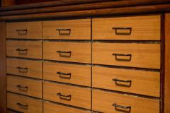 Monumental Art Deco Display Corner Cabinet with Drawers Italy Mid 20th Century - 4706750