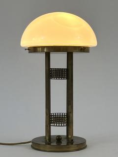 Monumental Art Nouveau Design Brass Table Lamp or Desk Light Austria 1980s - 4713697