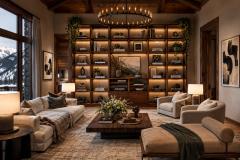 Monumental Brazilian Modern Bookshelf in Solid Rosewood with Storage Brazil - 4621615