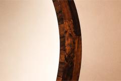 Monumental Brazilian Modern Round Mirror in Rosewood 1960s - 4616022