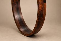 Monumental Brazilian Modern Round Mirror in Rosewood 1960s - 4616025