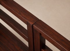 Monumental Brazilian Modern Three Module Bench in Rosewood and Warm Camel Mohair - 4694165