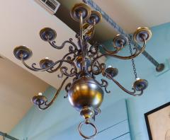 Monumental Bronze Two Tier Chandelier with Twelve Arms - 1776435