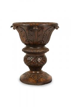 Monumental Continental Carved Wood Jardiniere - 4201685