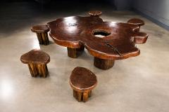 Monumental Den ncia Table Crafted from Reclaimed Brazilian Wood Lot 764A - 4511702