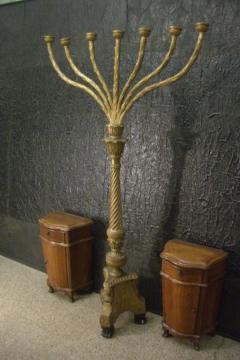 Monumental Early 19th Century Neoclassical Giltwood Seven light Torchere - 670564