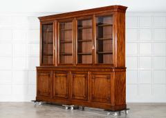 Monumental Early 19thC English Mahogany Glazed Library Bookcase - 3949600