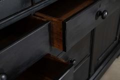 Monumental Ebonised 19thC English Pine Wardrobe - 4257236