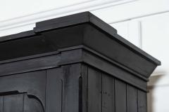 Monumental Ebonised 19thC English Pine Wardrobe - 4257238