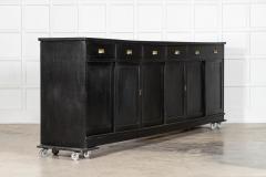 Monumental Ebonised English Oak Dresser Base - 4441595