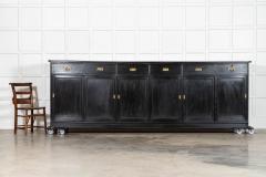 Monumental Ebonised English Oak Dresser Base - 4441596