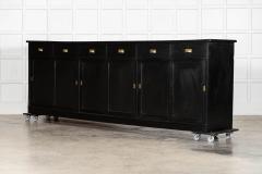 Monumental Ebonised English Oak Dresser Base - 4441597