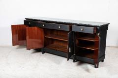 Monumental Ebonised French Empire Revival Marble Sideboard - 2627091