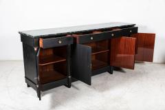 Monumental Ebonised French Empire Revival Marble Sideboard - 2627092